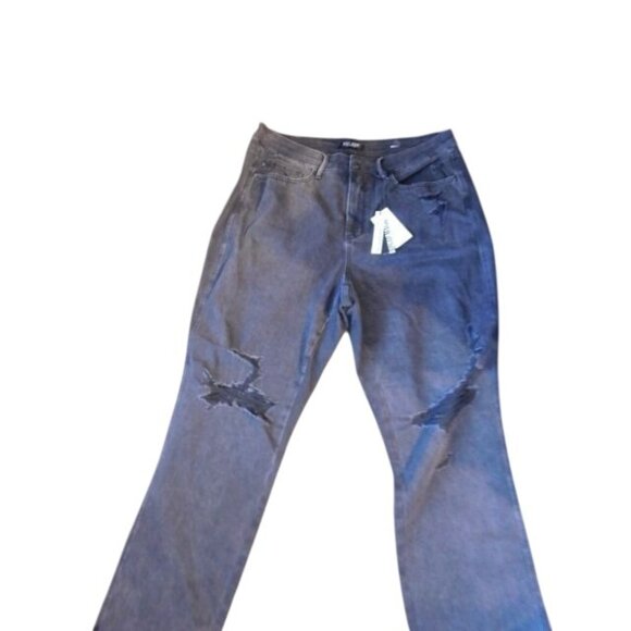 Judy Blue Size 18W Black Ripped 90s STRETCH Distressed Denim Jeans NWT Plus Size - Picture 2 of 5